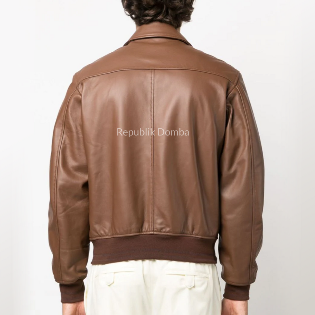 Jaket Kulit Pria Bomber - PCB 441