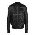 Jaket Kulit Domba Pria Bomber Premium | PCB 442 - Tampak Depan