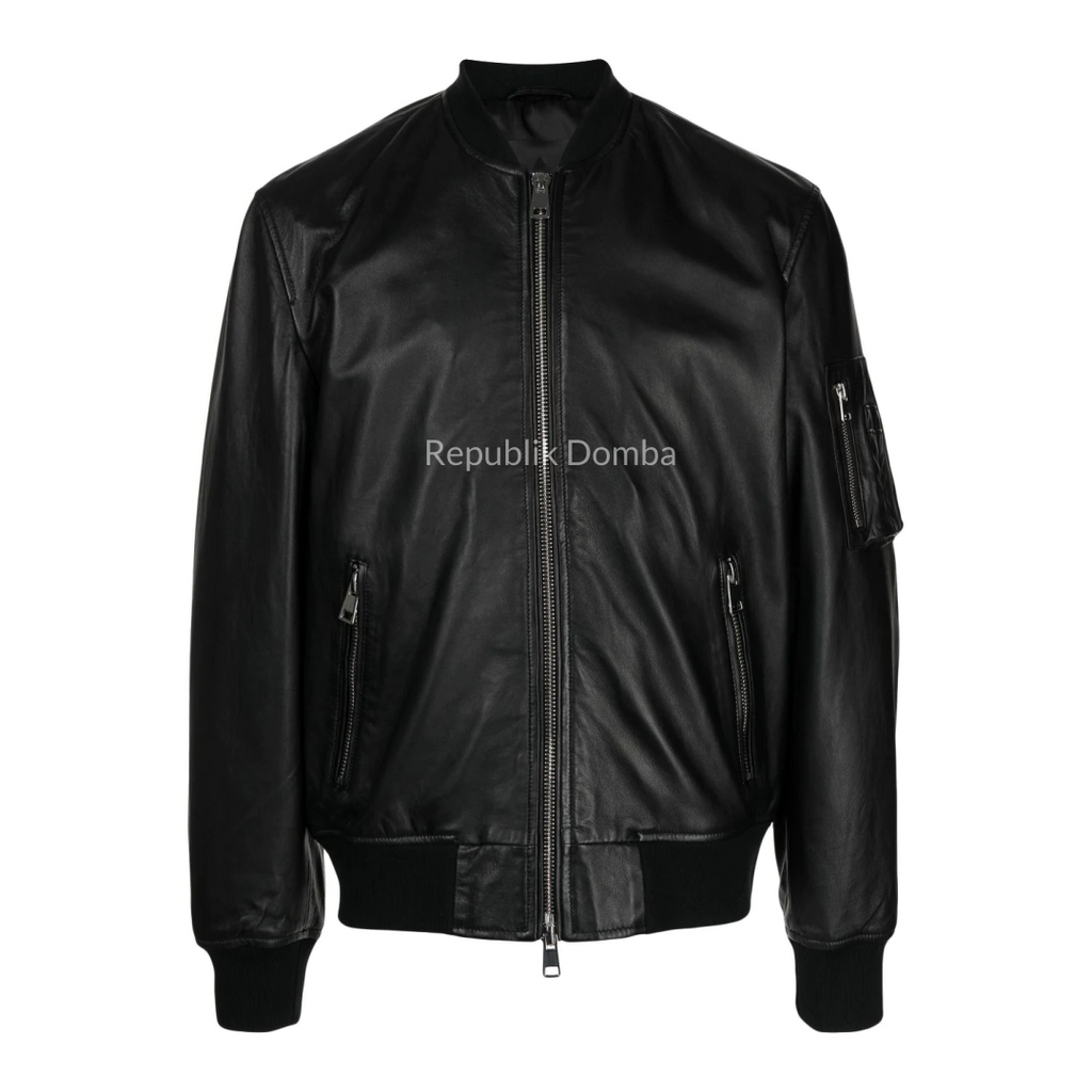 Jaket Kulit Pria Bomber - PCB 451