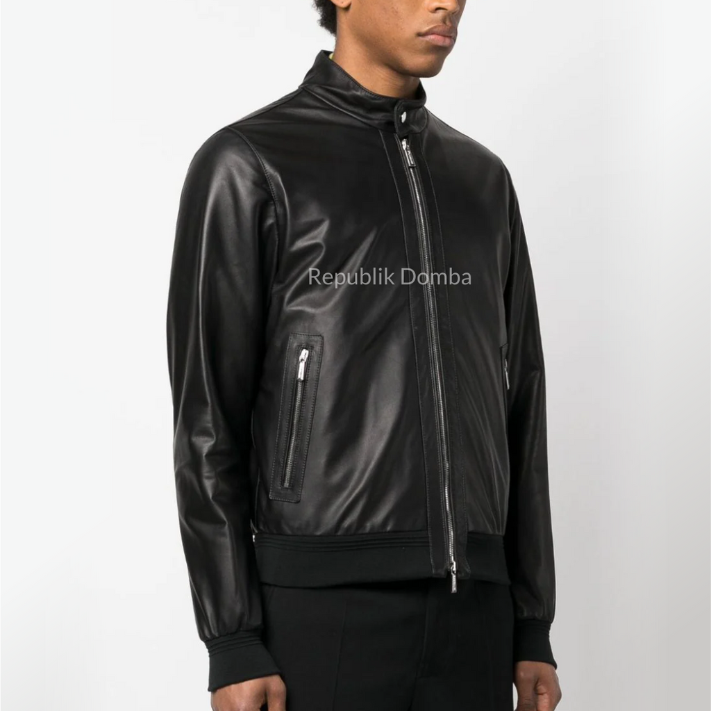 Jaket Kulit Pria Bomber - PCB 461