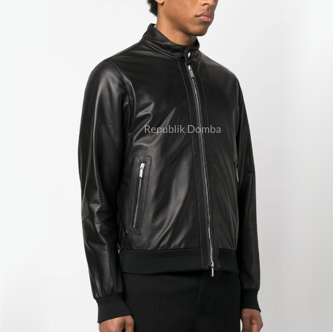 Jaket Kulit Pria Bomber - PCB 461