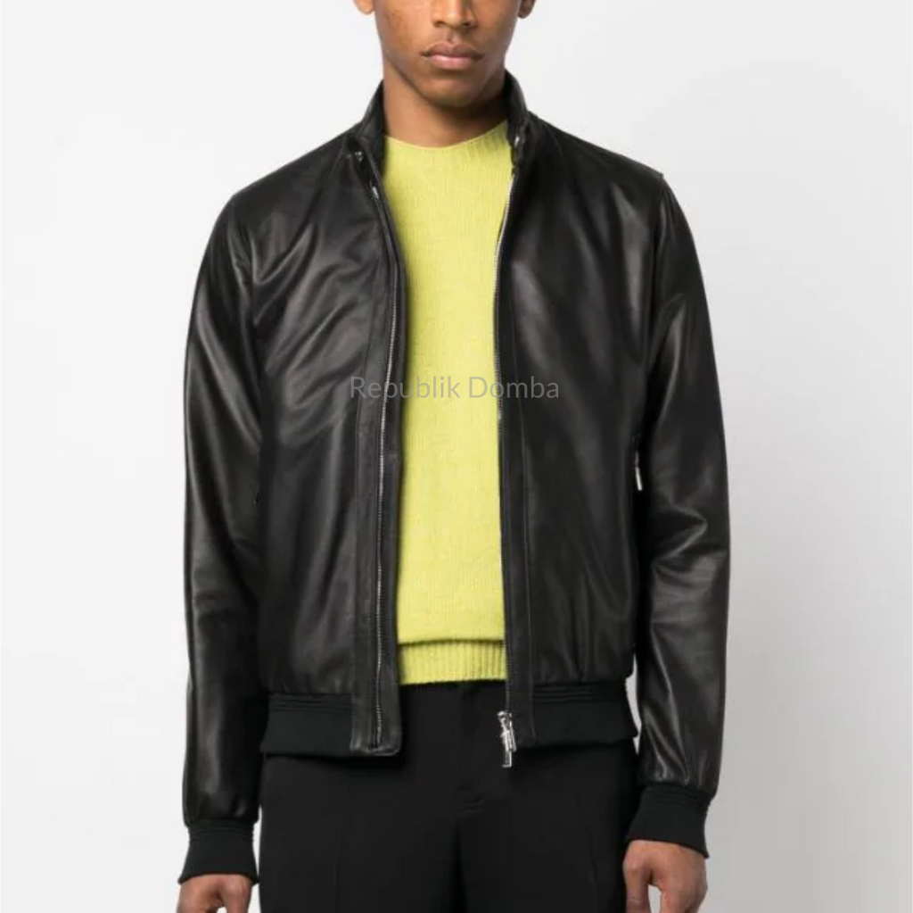 Jaket Kulit Pria Bomber - PCB 461