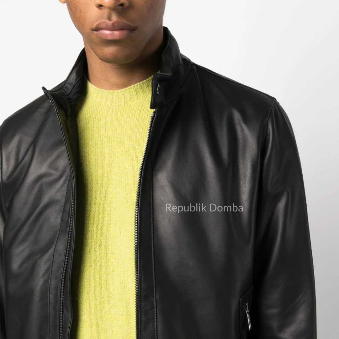 Jaket Kulit Pria Bomber - PCB 461