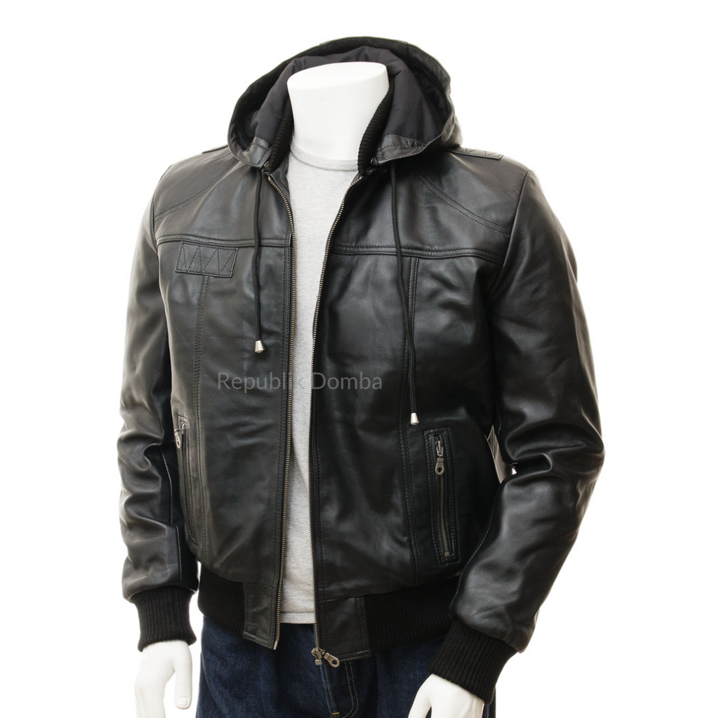 Jaket Kulit Pria Bomber - PCB 465