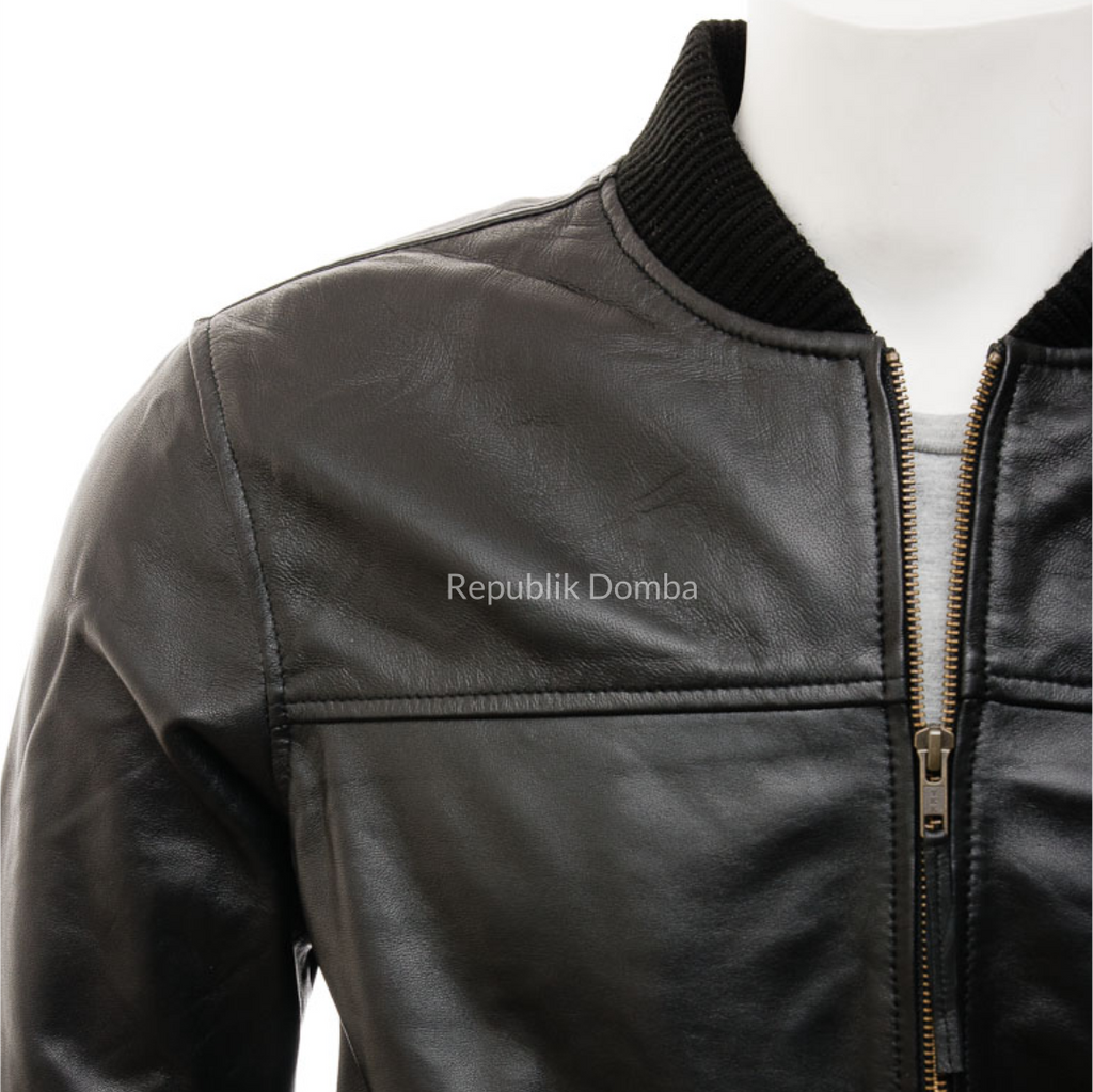 Jaket Kulit Pria Bomber - PCB 466