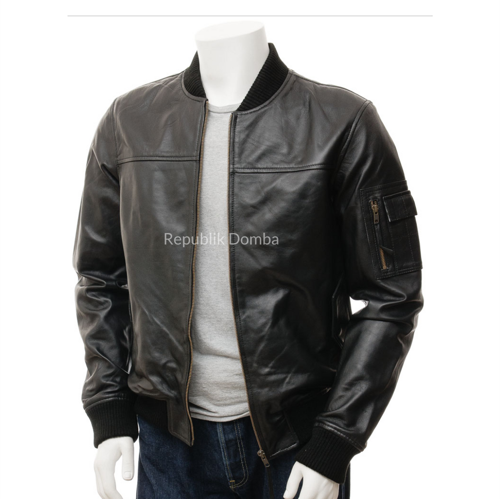 Jaket Kulit Pria Bomber - PCB 466