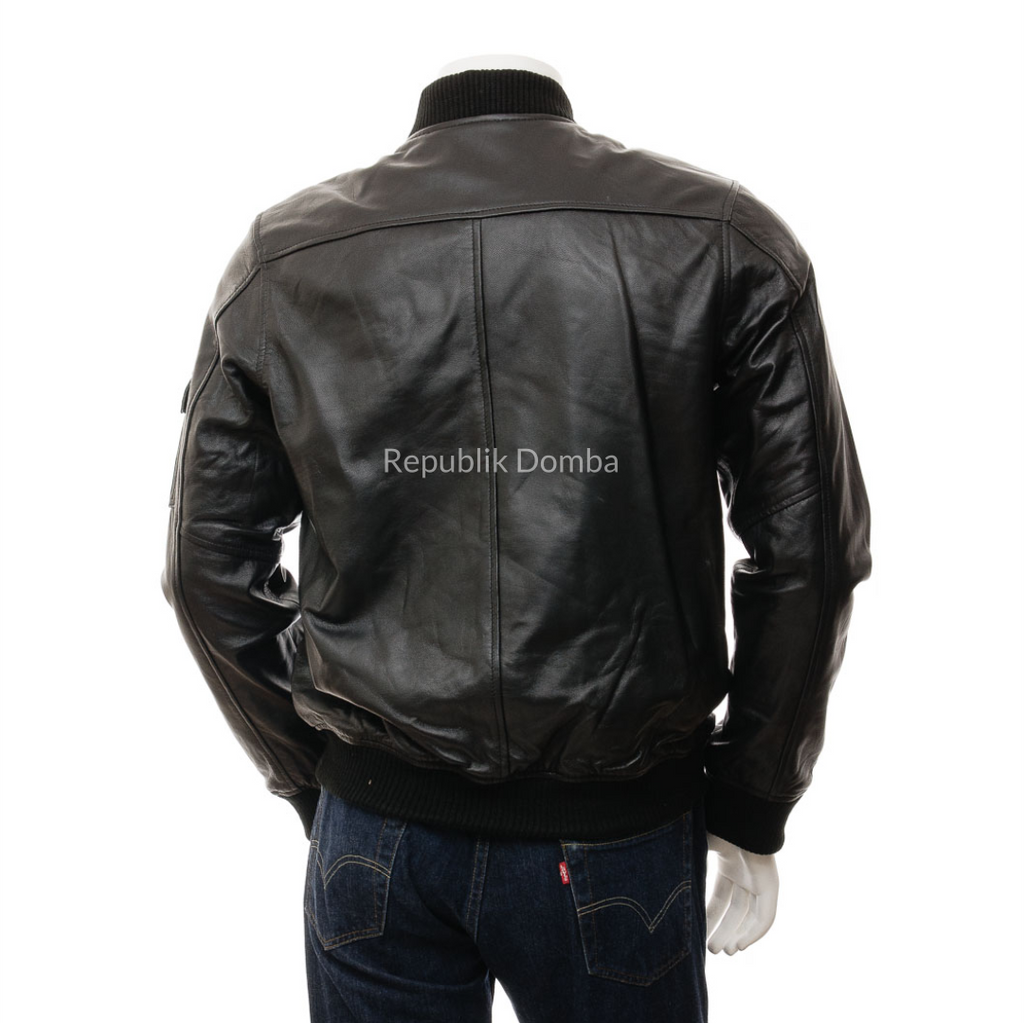 Jaket Kulit Pria Bomber - PCB 466