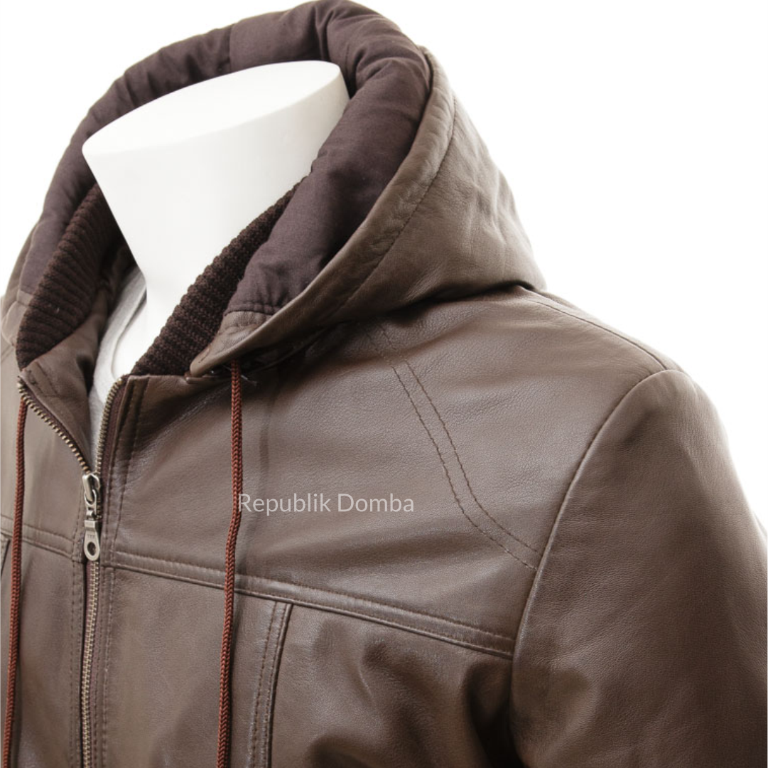 Jaket Kulit Pria Bomber - PCB 470