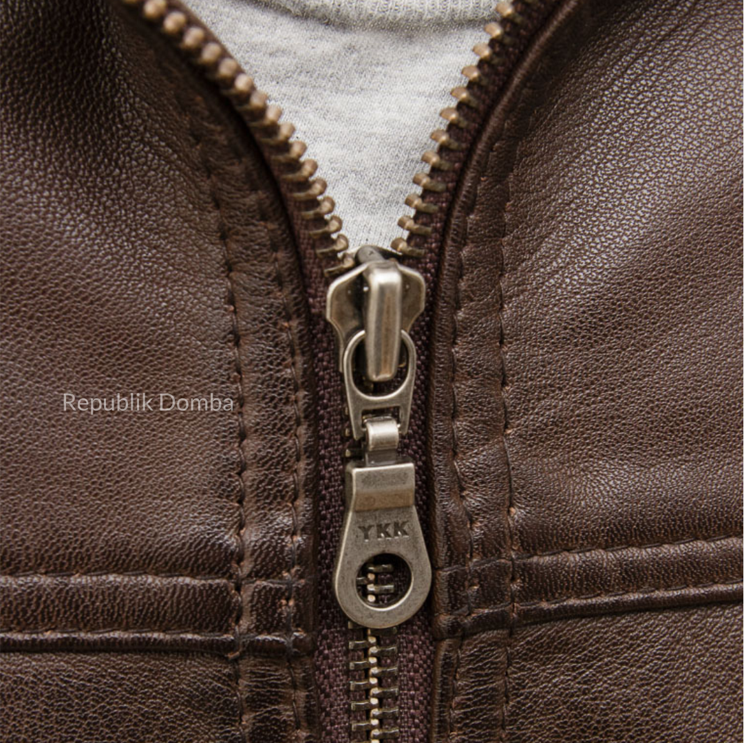 Jaket Kulit Pria Bomber - PCB 470