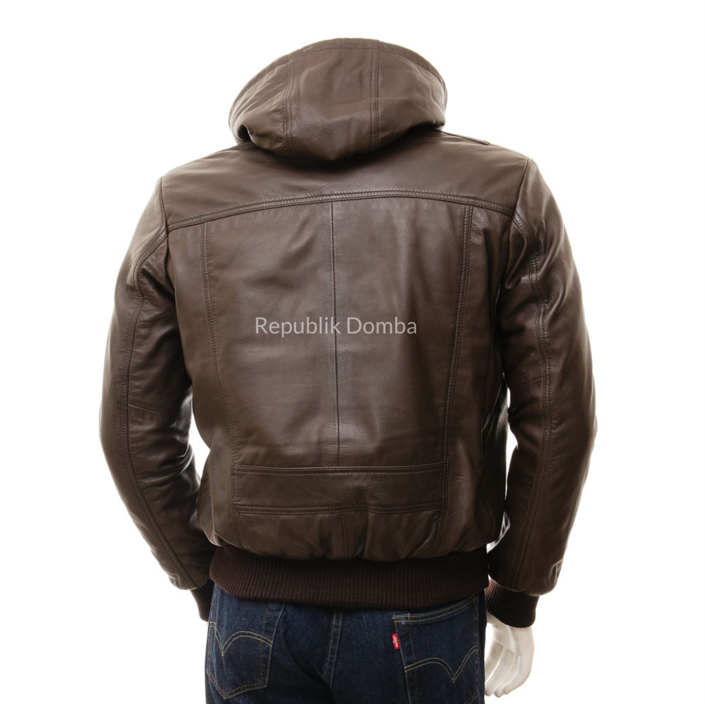 Jaket Kulit Pria Bomber - PCB 470