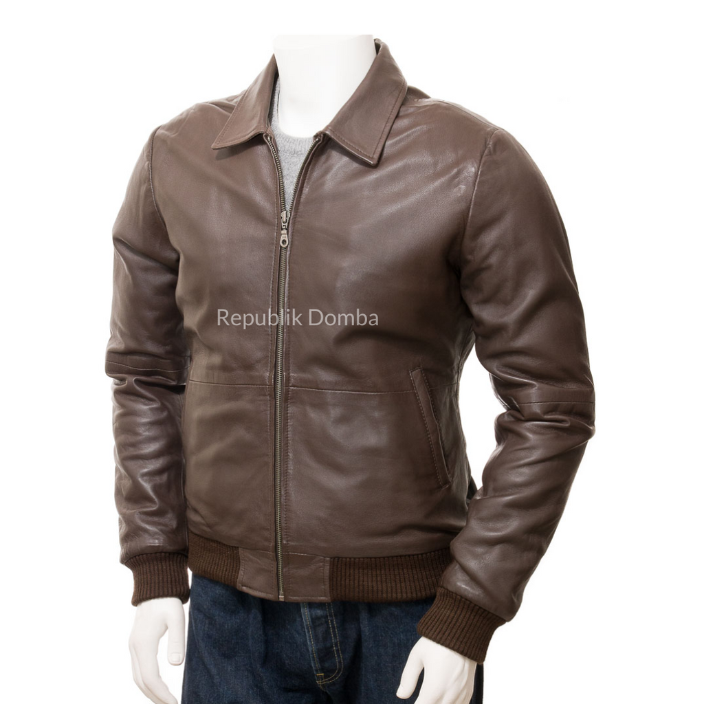 Jaket Kulit Pria Bomber - PCB 472