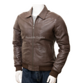 Jaket Kulit Pria Bomber - PCB 472