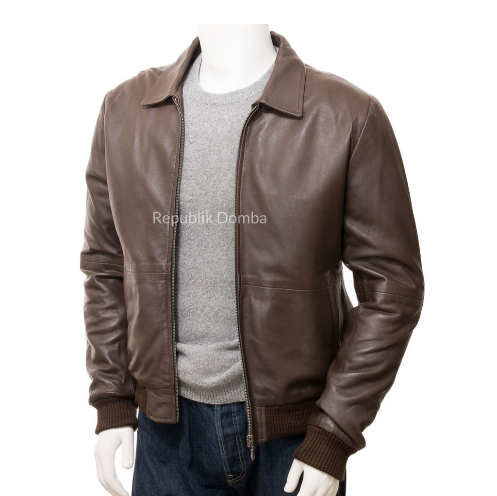 Jaket Kulit Pria Bomber - PCB 472