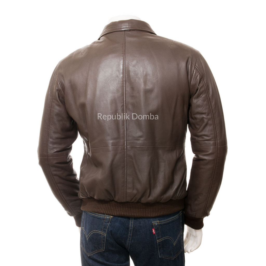 Jaket Kulit Pria Bomber - PCB 472
