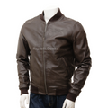 Jaket Kulit Domba Pria Bomber Premium | PCB 473 - Tampak Depan