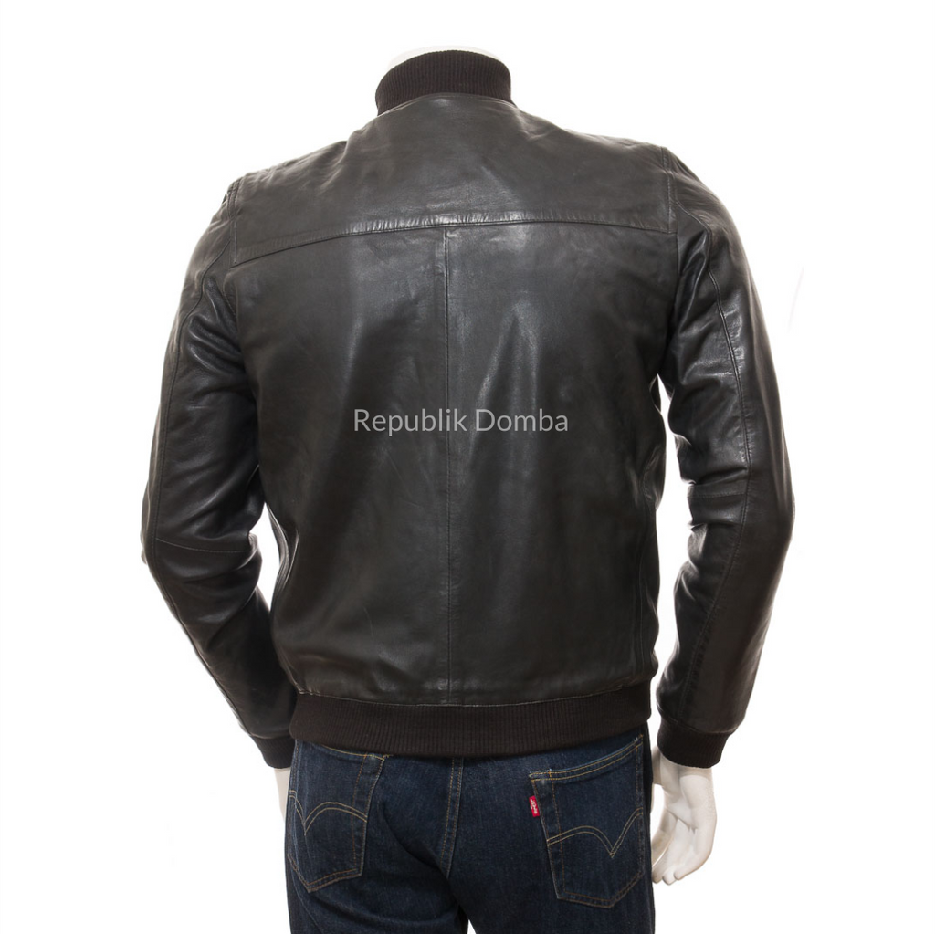 Jaket Kulit Pria Bomber - PCB 474