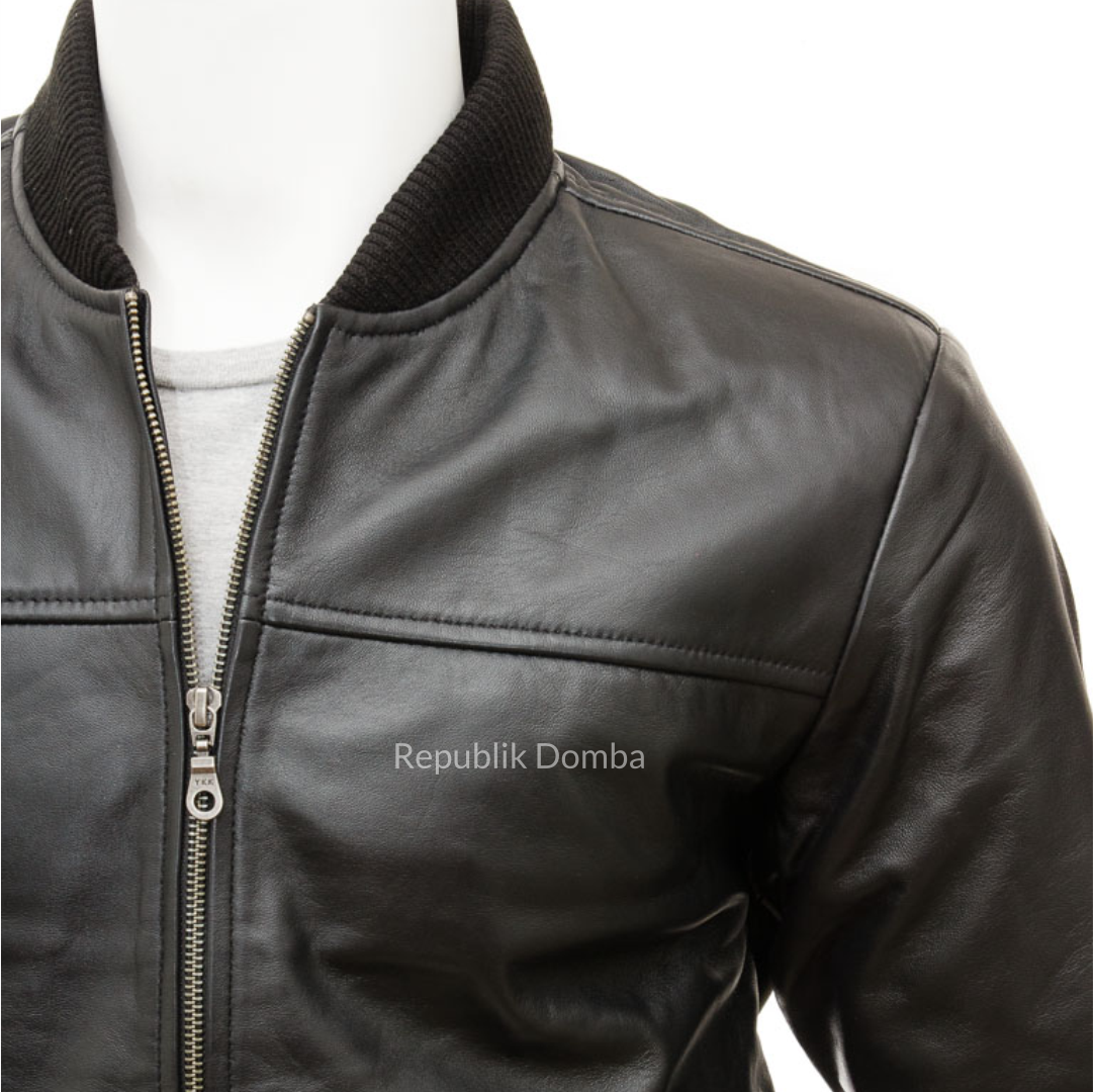 Jaket Kulit Pria Bomber - PCB 475