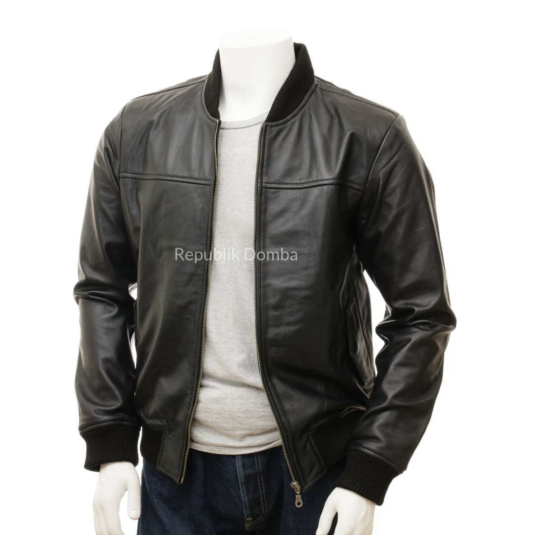 Jaket Kulit Pria Bomber - PCB 475