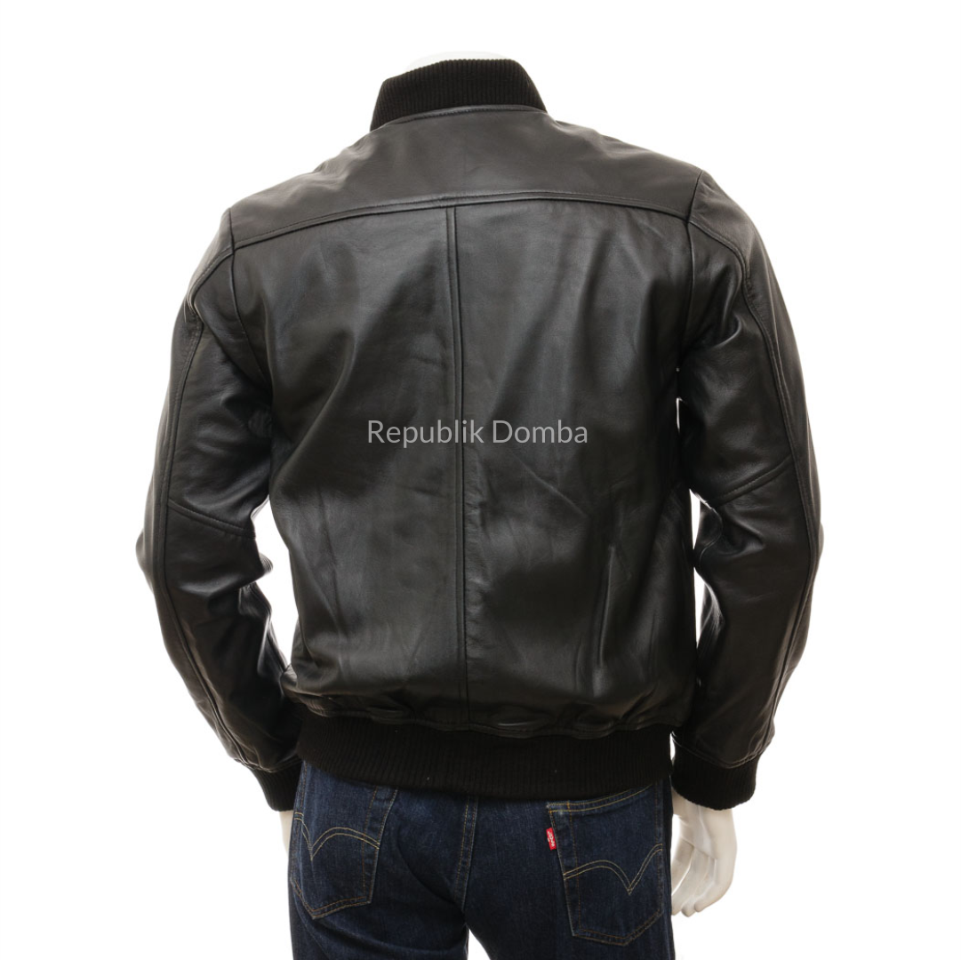 Jaket Kulit Pria Bomber - PCB 475
