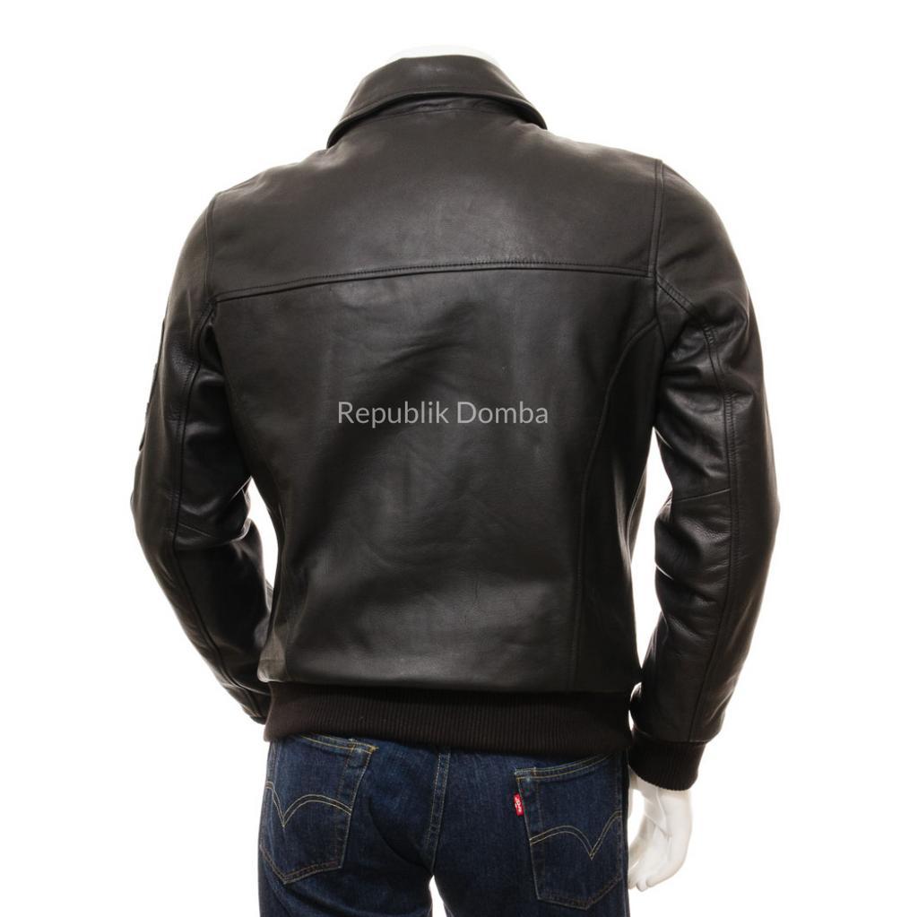 Jaket Kulit Pria Bomber - PCB 476