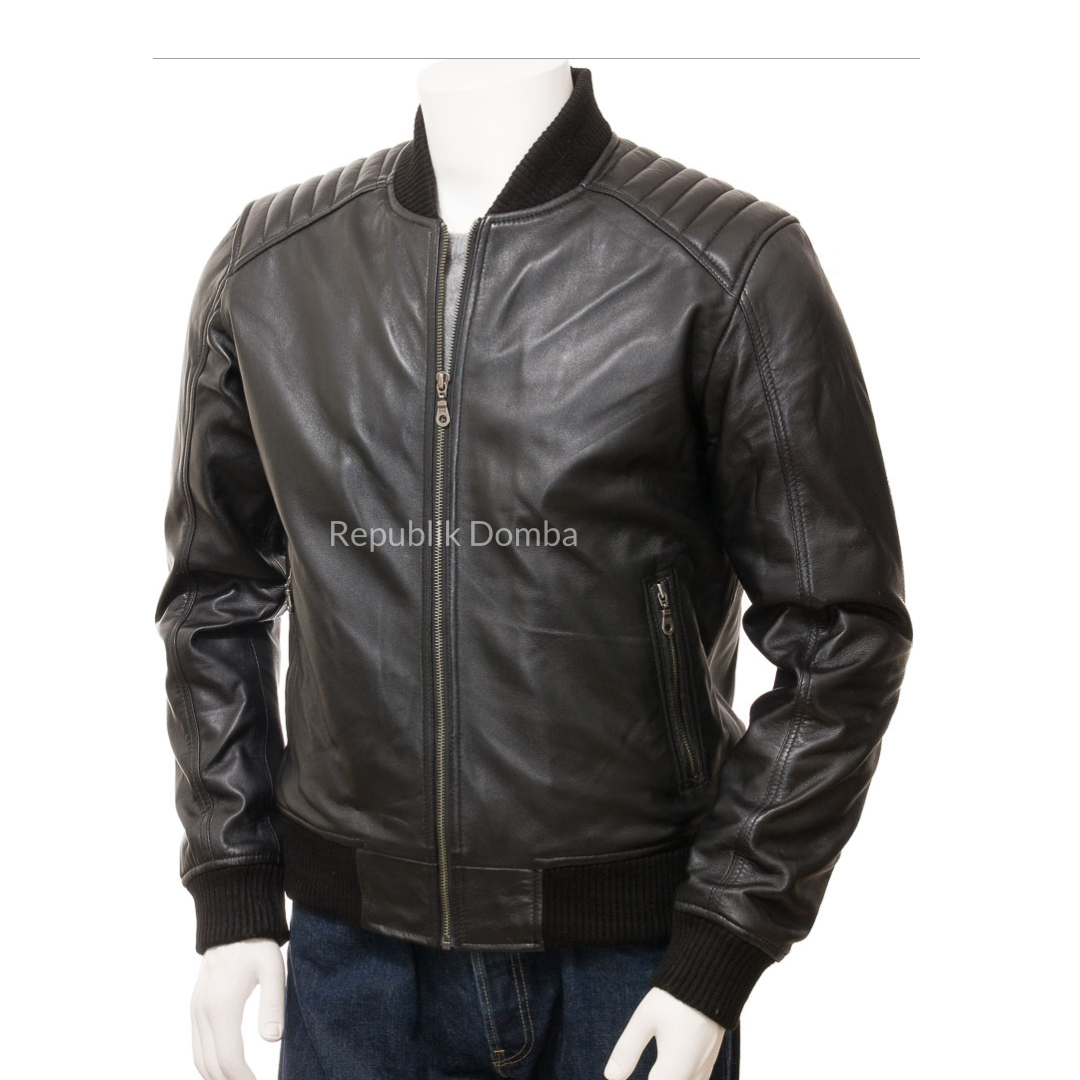 Jaket Kulit Pria Bomber - PCB 477
