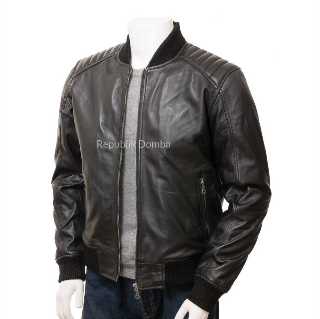 Jaket Kulit Pria Bomber - PCB 477