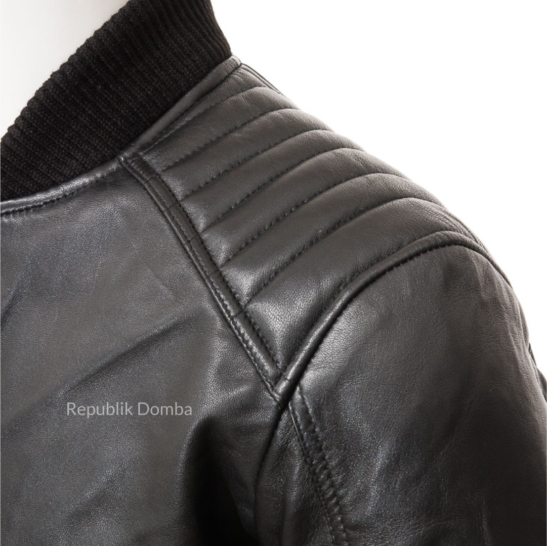 Jaket Kulit Pria Bomber - PCB 477