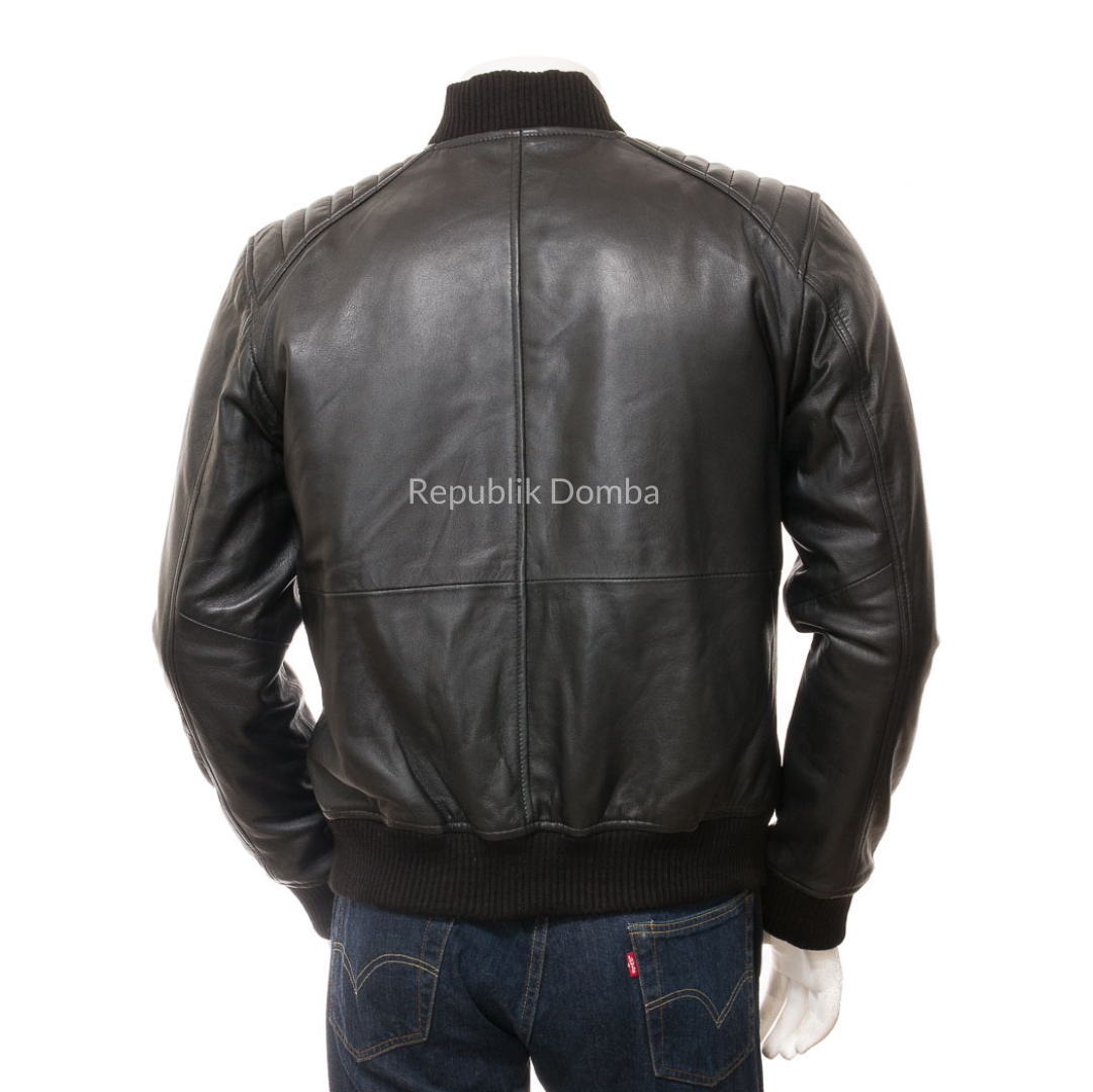 Jaket Kulit Pria Bomber - PCB 477