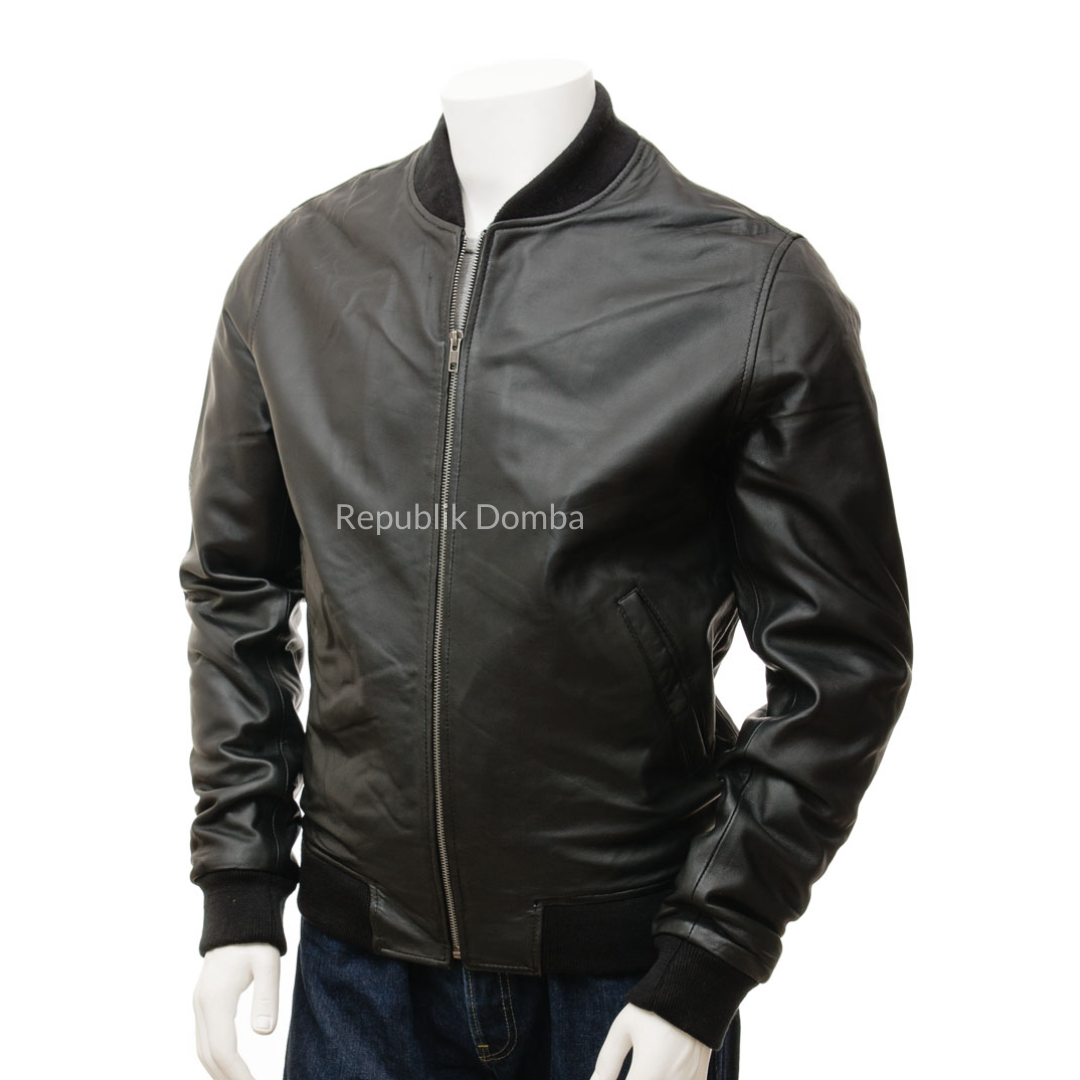 Jaket Kulit Pria Bomber - PCB 478