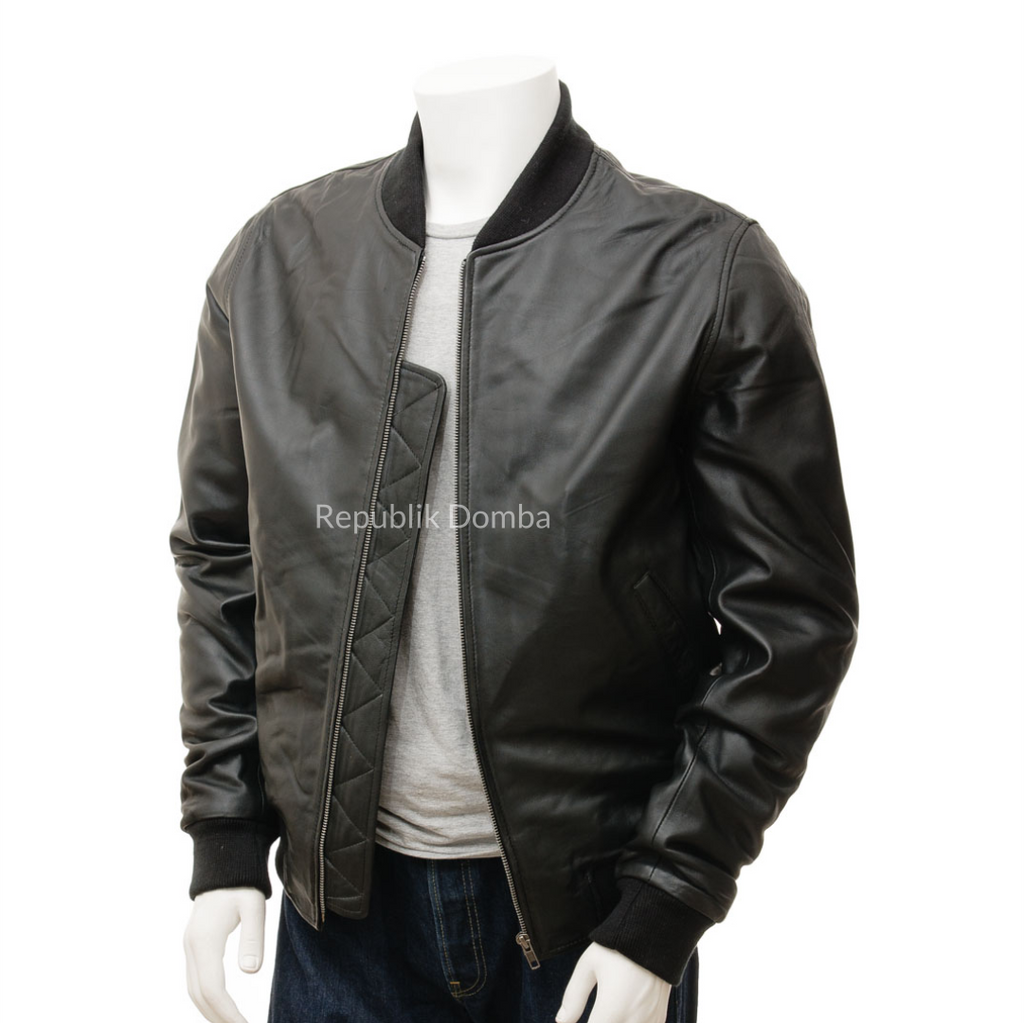 Jaket Kulit Pria Bomber - PCB 478