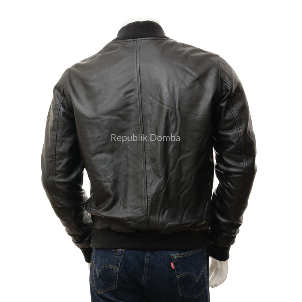 Jaket Kulit Pria Bomber - PCB 478