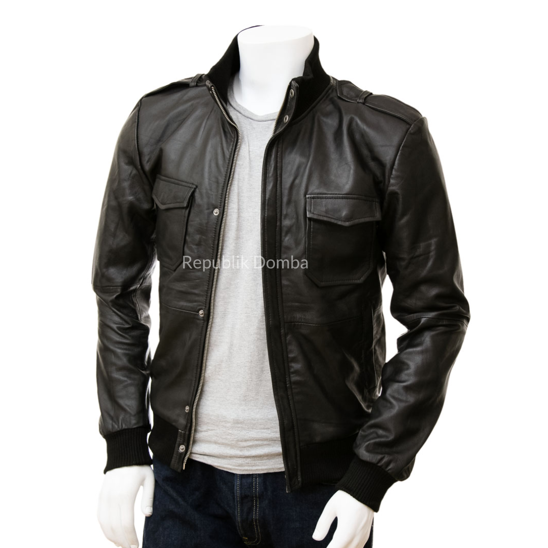 Jaket Kulit Pria Bomber - PCB 480