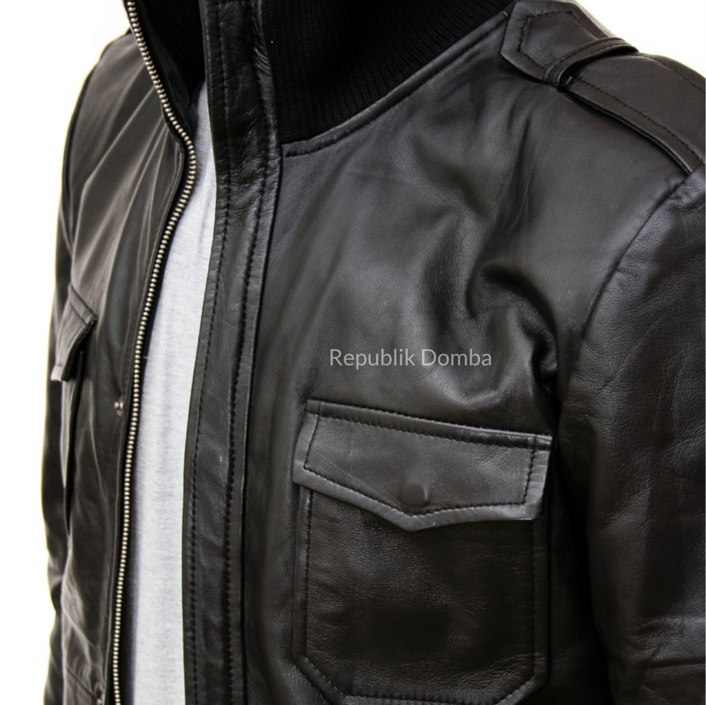 Jaket Kulit Pria Bomber - PCB 480