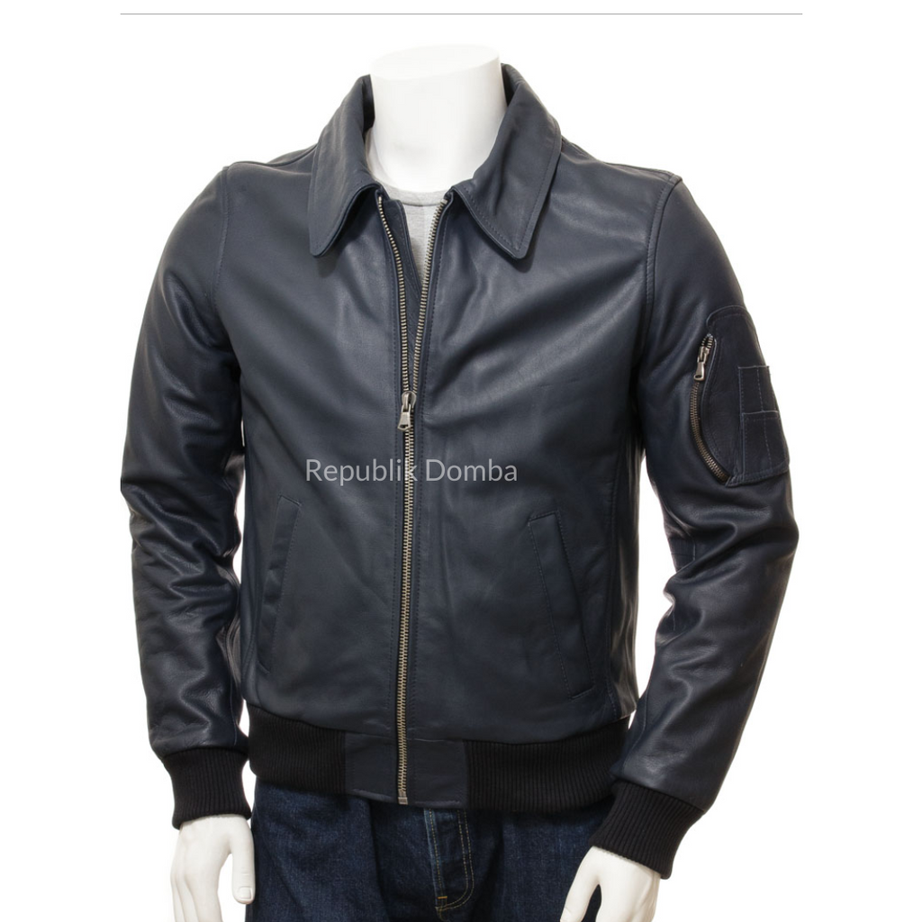 Jaket Kulit Pria Bomber - PCB 481