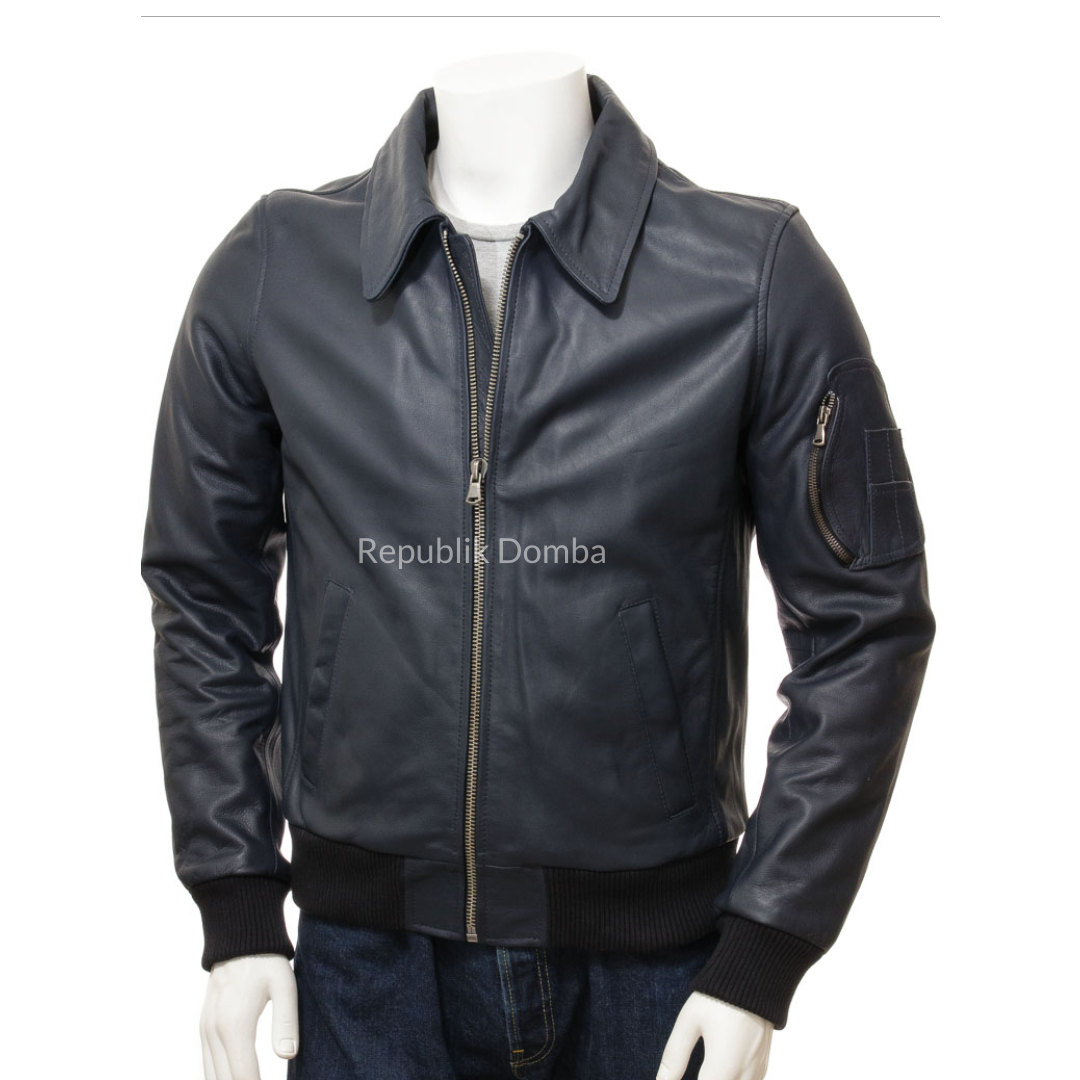 Jaket Kulit Pria Bomber - PCB 481