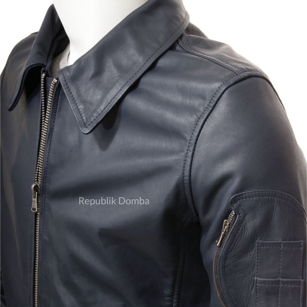Jaket Kulit Pria Bomber - PCB 481