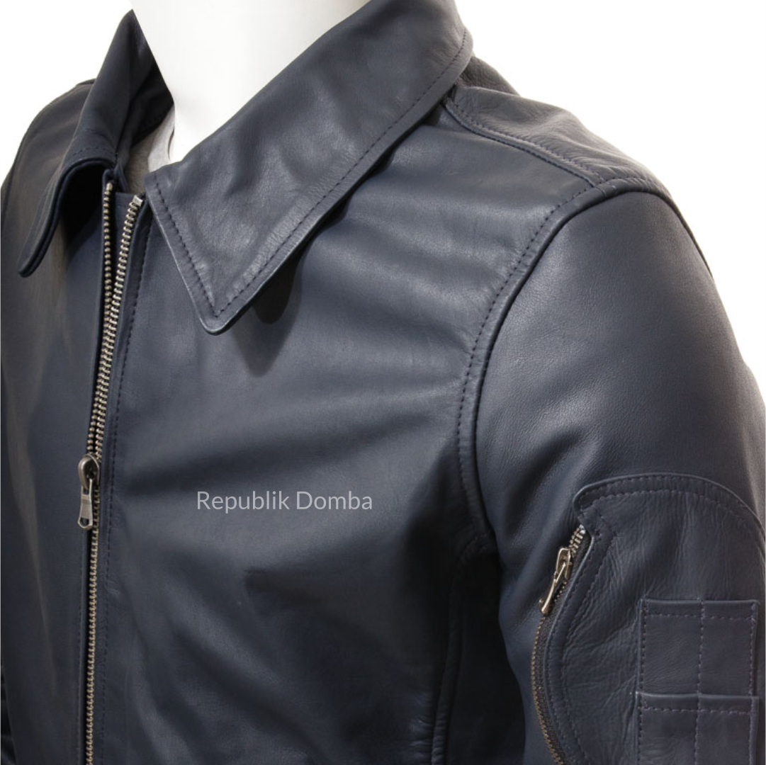 Jaket Kulit Pria Bomber - PCB 481