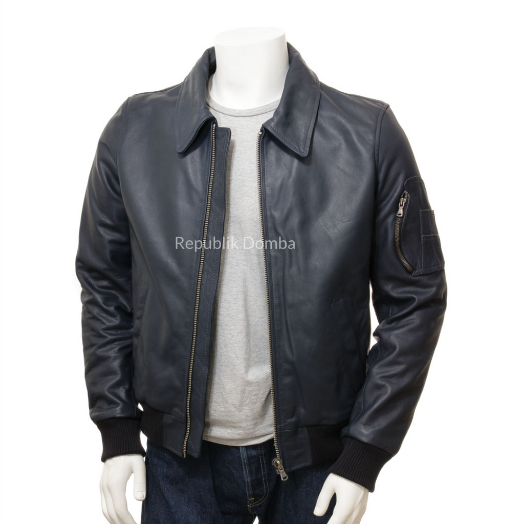 Jaket Kulit Pria Bomber - PCB 481