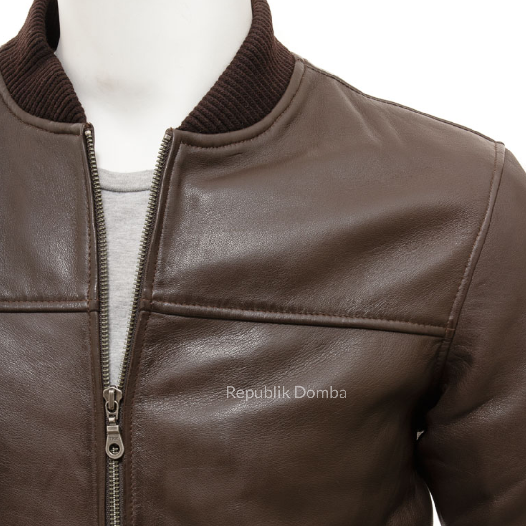 Jaket Kulit Pria Bomber - PCB 482