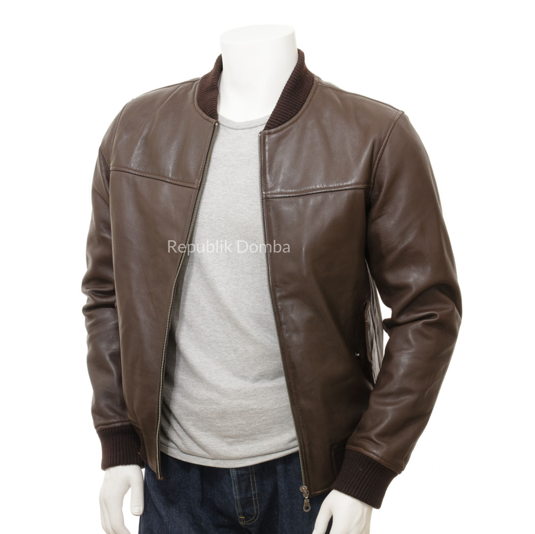 Jaket Kulit Pria Bomber - PCB 482
