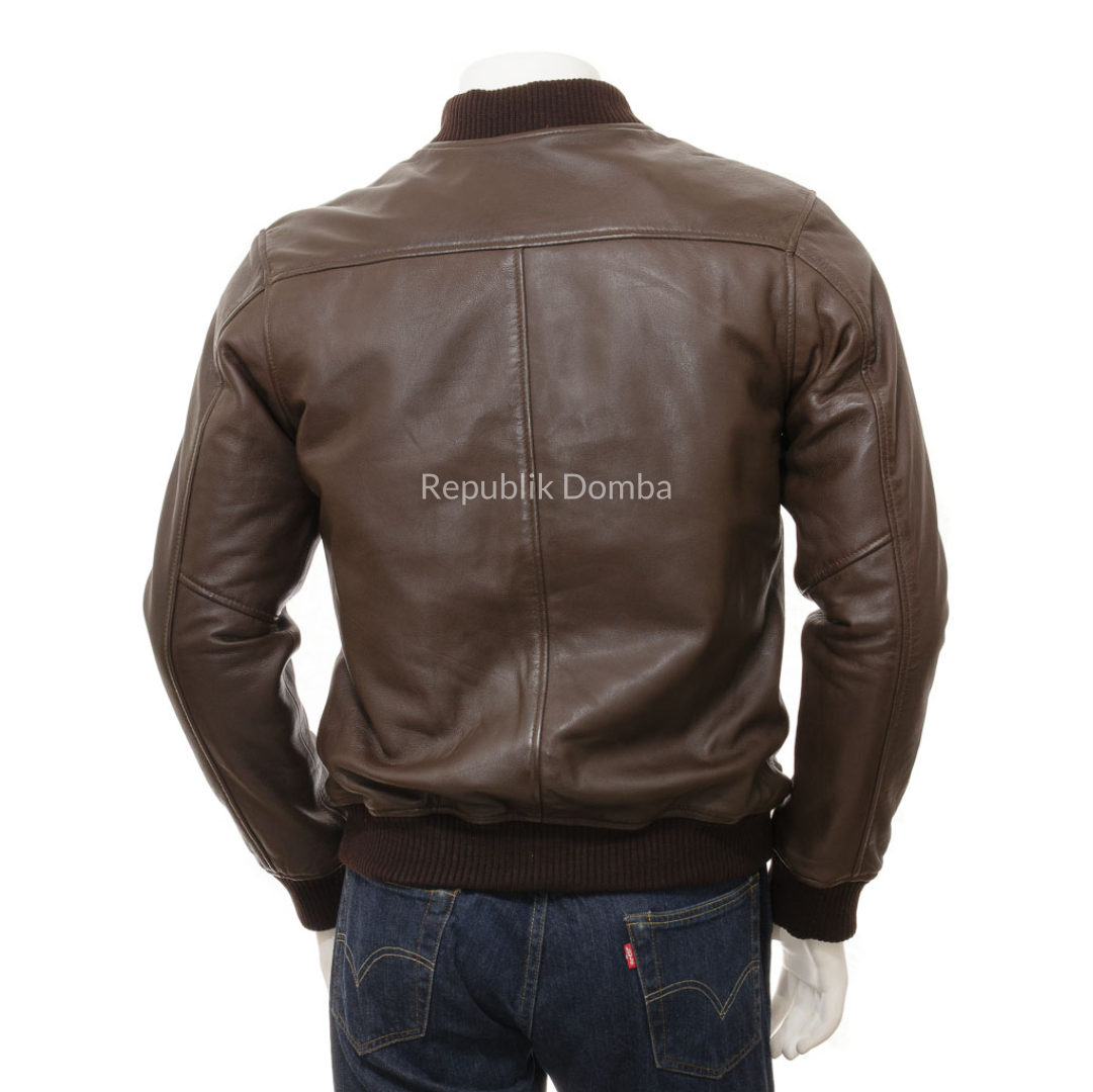Jaket Kulit Pria Bomber - PCB 482