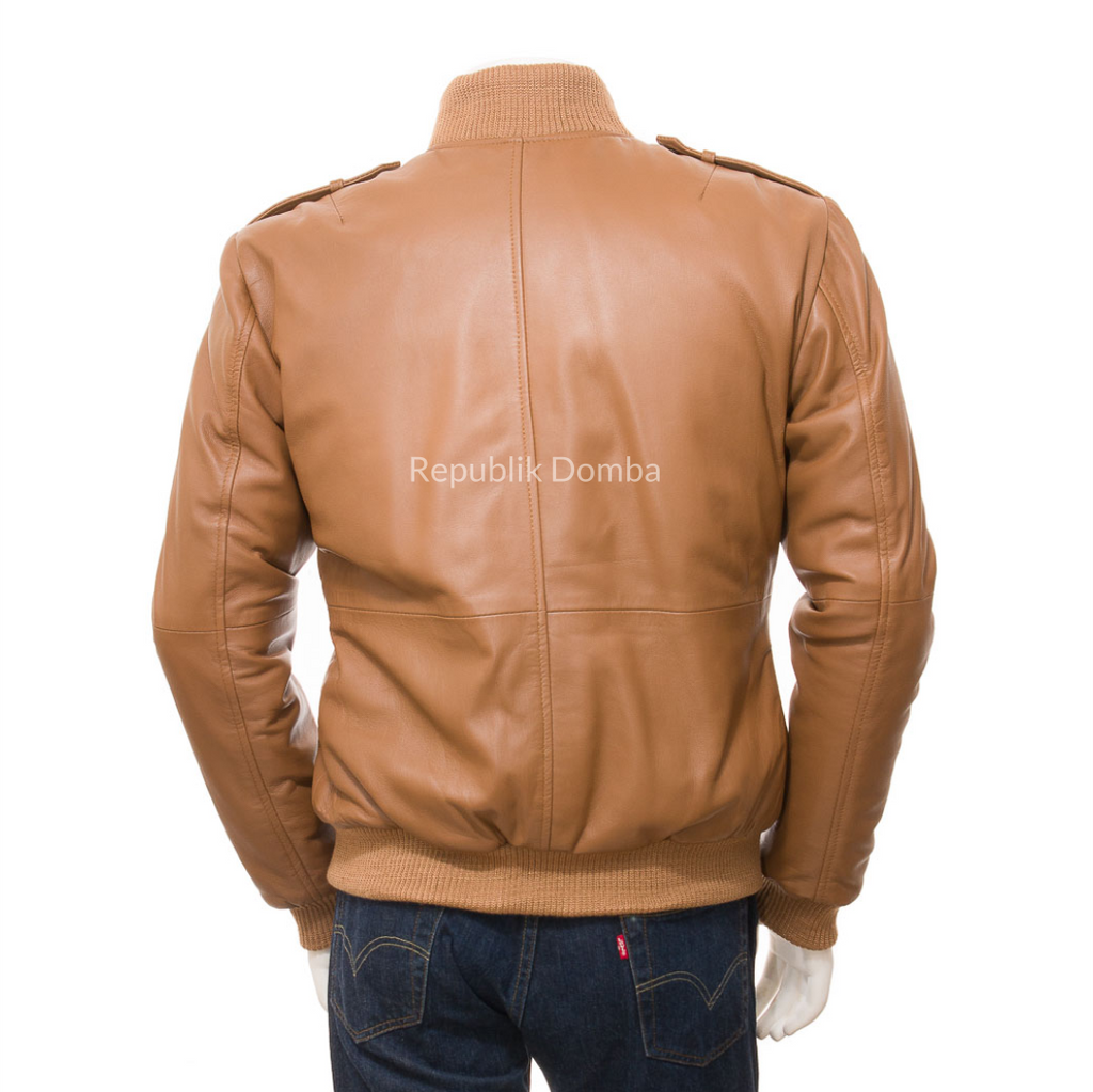 Jaket Kulit Pria Bomber - PCB 484