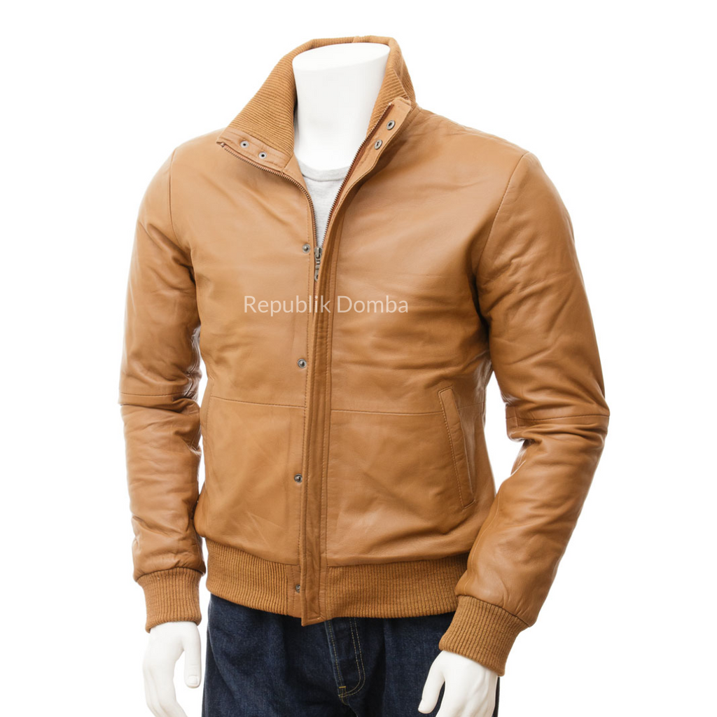 Jaket Kulit Pria Bomber - PCB 485