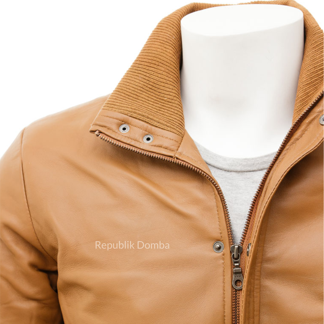 Jaket Kulit Pria Bomber - PCB 485
