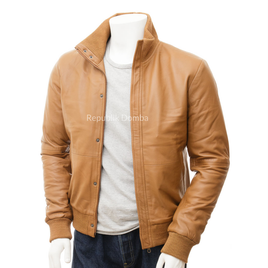 Jaket Kulit Pria Bomber - PCB 485