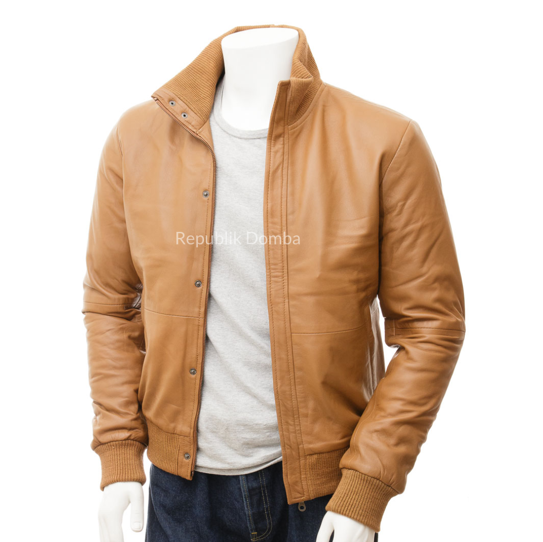 Jaket Kulit Pria Bomber - PCB 485