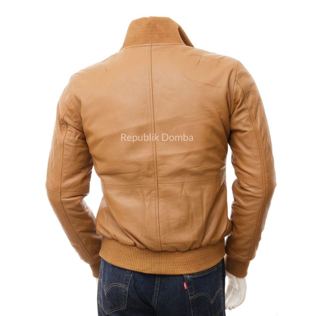 Jaket Kulit Pria Bomber - PCB 485