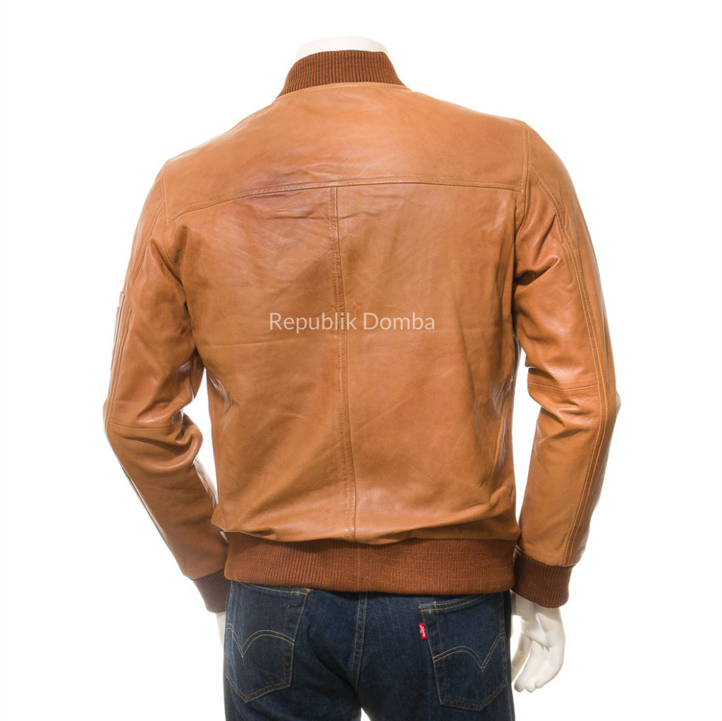Jaket Kulit Pria Bomber - PCB 486