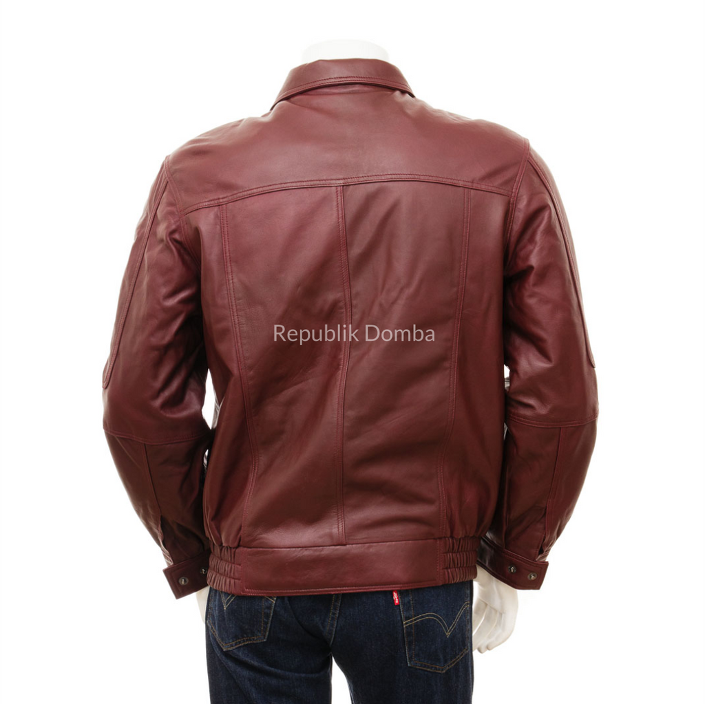Jaket Kulit Pria Bomber - PCB 487