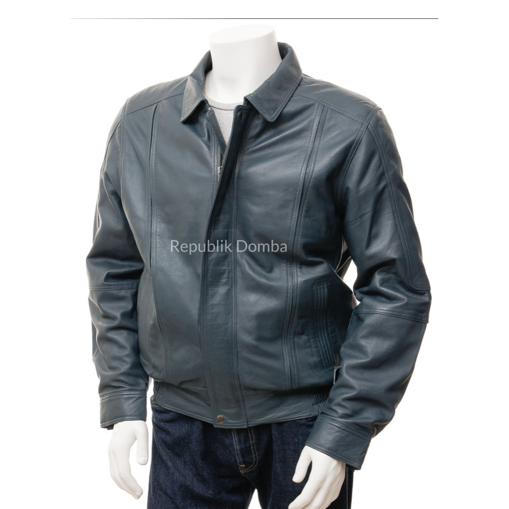 Jaket Kulit Pria Bomber - PCB 488